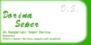 dorina seper business card